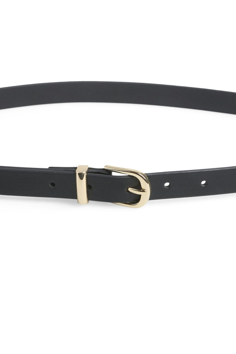 Pieces - Pcmyra Slim Belt Wb - 4766082 Black Gold Buckle