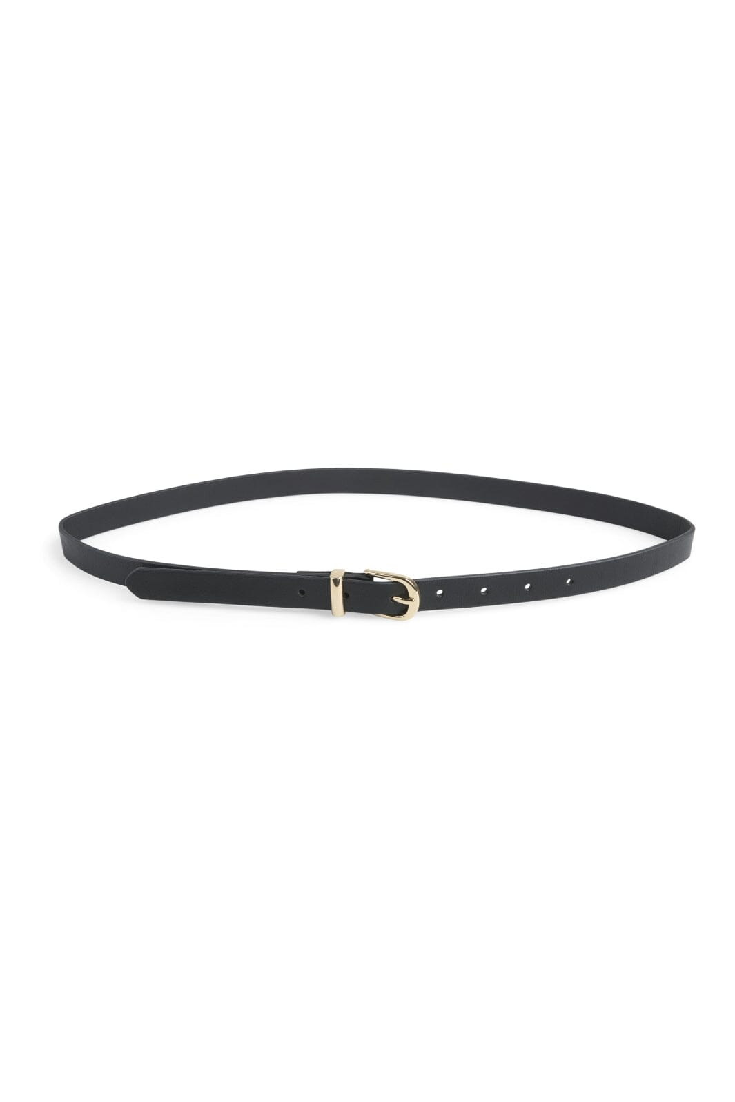 Pieces - Pcmyra Slim Belt Wb - 4766082 Black Gold Buckle