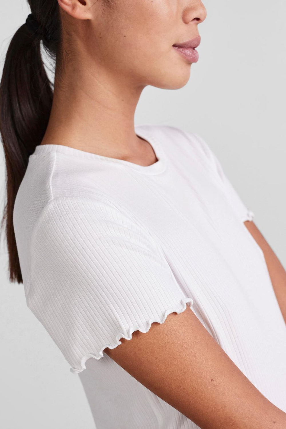 Pieces - Pcnicca Ss O-Neck Top - Bright White T-shirts