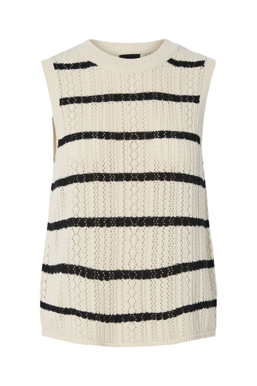 Pieces - Pcnuka Sl O-Neck Knit 17158719 - 4790683 - Birch Black