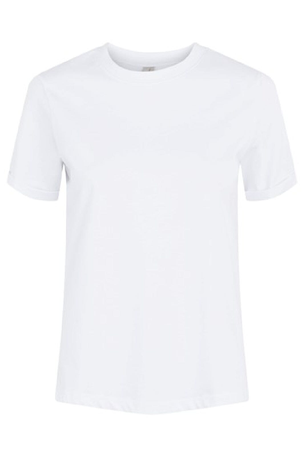 Pieces - PcRia SS Fold Up Tee - Bright white T-shirts