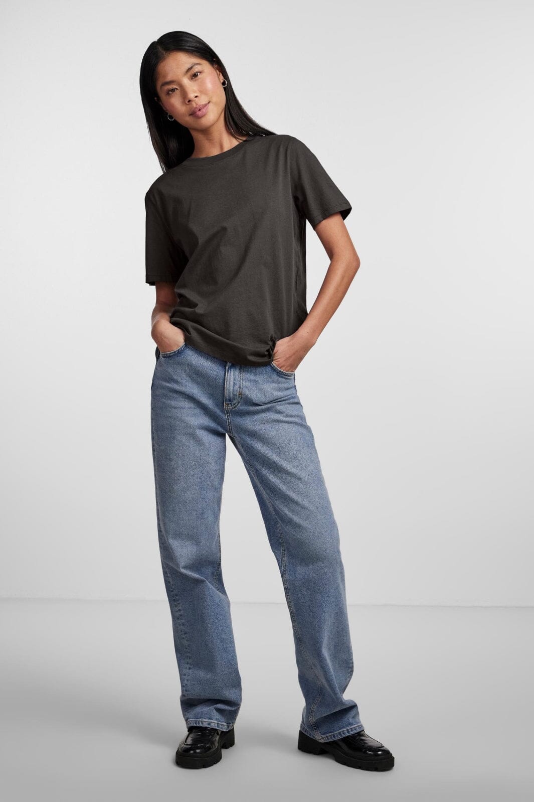 Pieces - Pcria Ss Solid Tee - 4280156 Black T-shirts