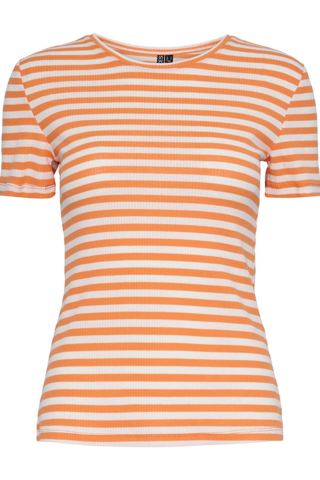 Pieces - Pcruka Ss Top - 4383233 Tangerine Cloud Dancer T-shirts