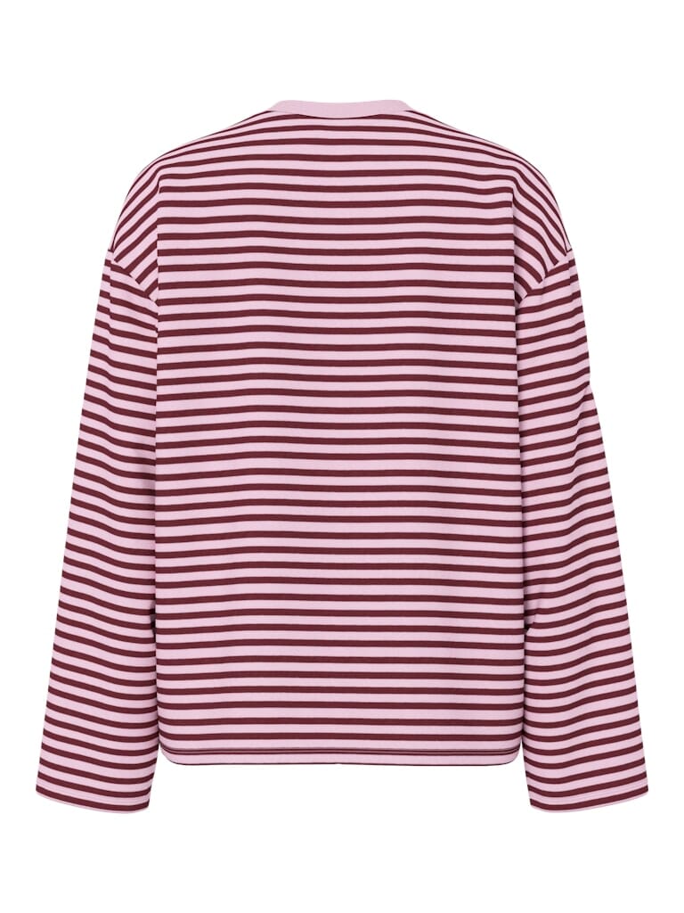 Pieces - Pcsadie Ls Top - 5076174 Tawny Port Roseate Spoonbill Bluser