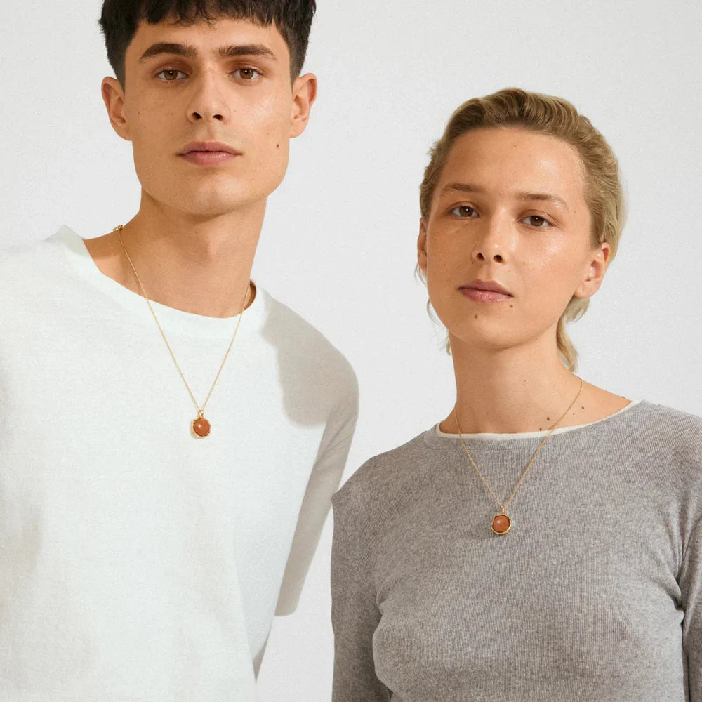 Pilgrim - Sense Necklace Gold-plated/aventurine 132542901 - Gold Plated Halskæder