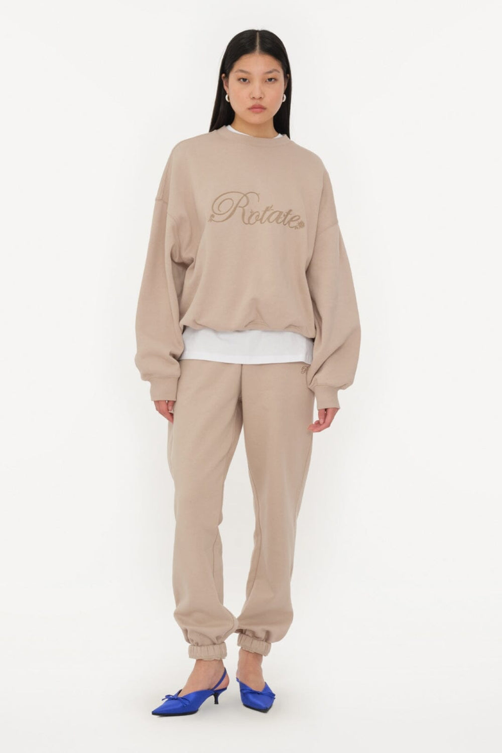 Rotate - Heavy Sweat Crewneck 1134252313 - 2313 Simply Taupe Beige Sweatshirts