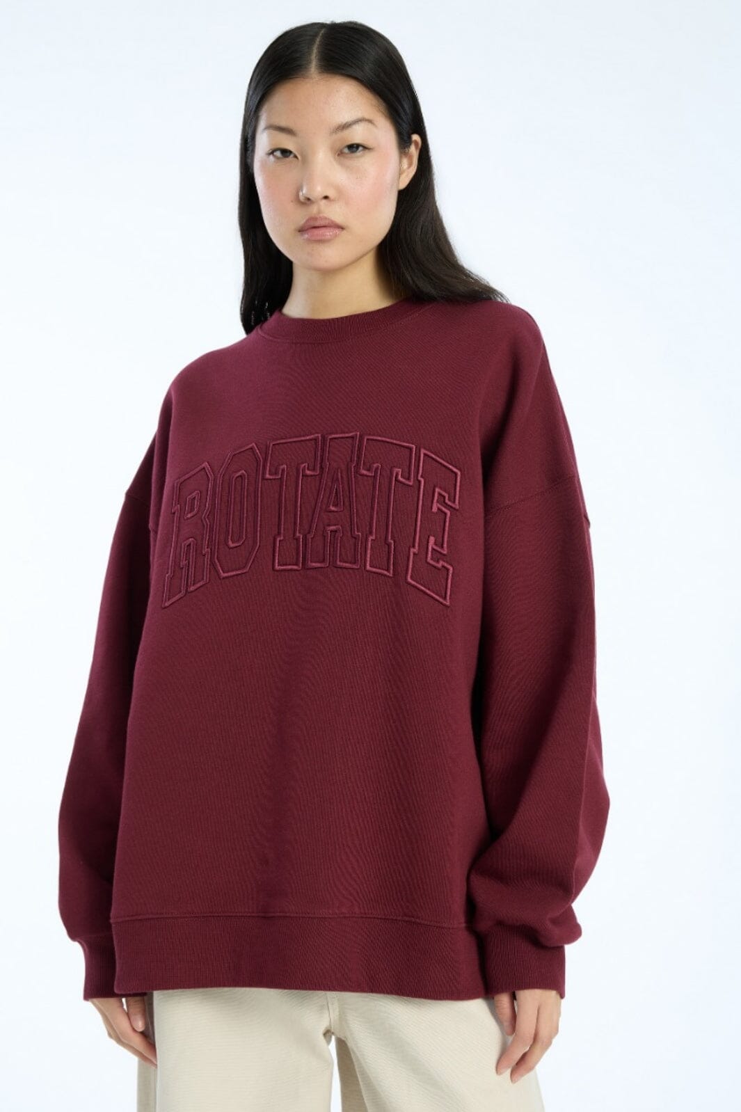 Rotate - Heavy Sweat Crewneck1143762734 - Zinfandel