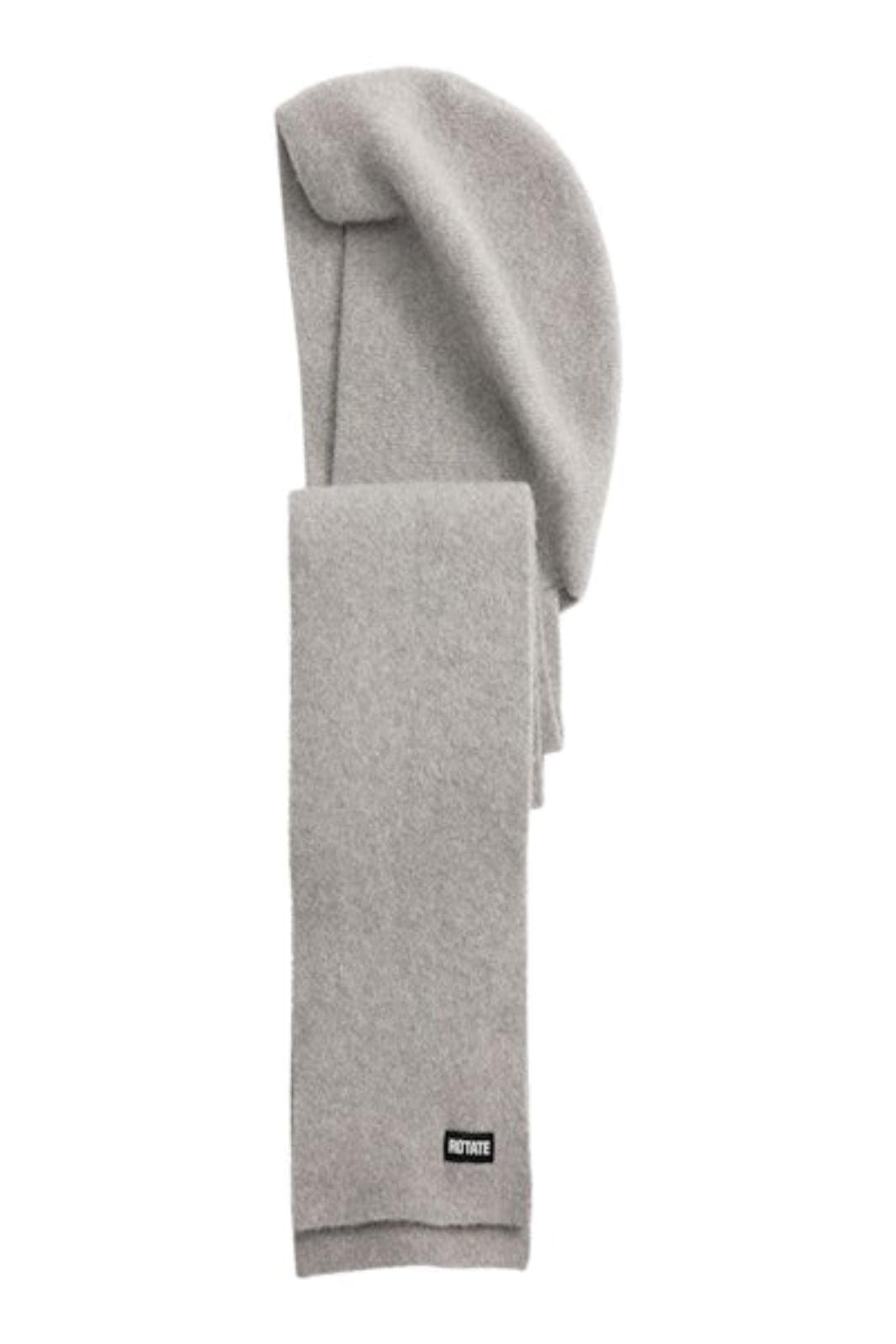 Rotate - Knit Hood Scarf 115260039 - ALLOY (LIGHT GRAY) Huer