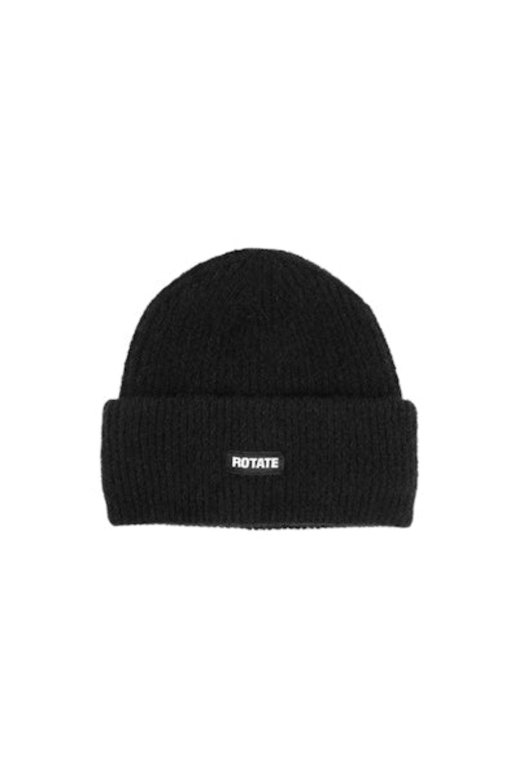 Rotate - Rib Knit Beanie 115259100 - BLACK Huer