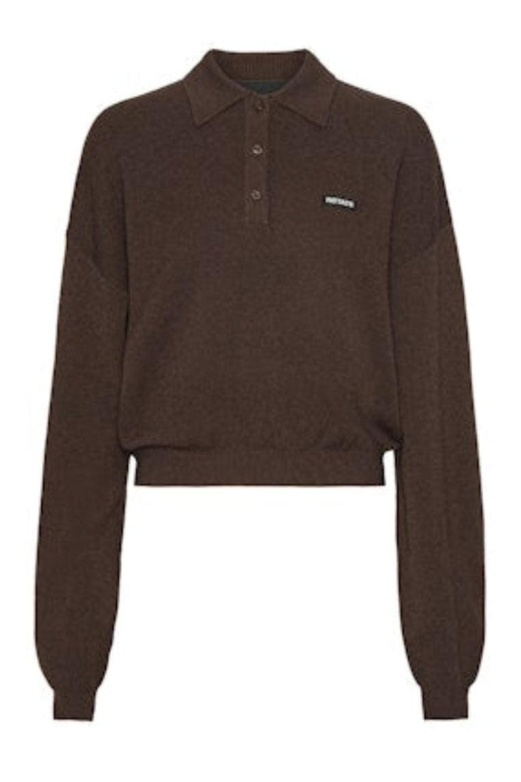 Rotate - Slinky Knit Polo 1151371667 - Molé Bluser