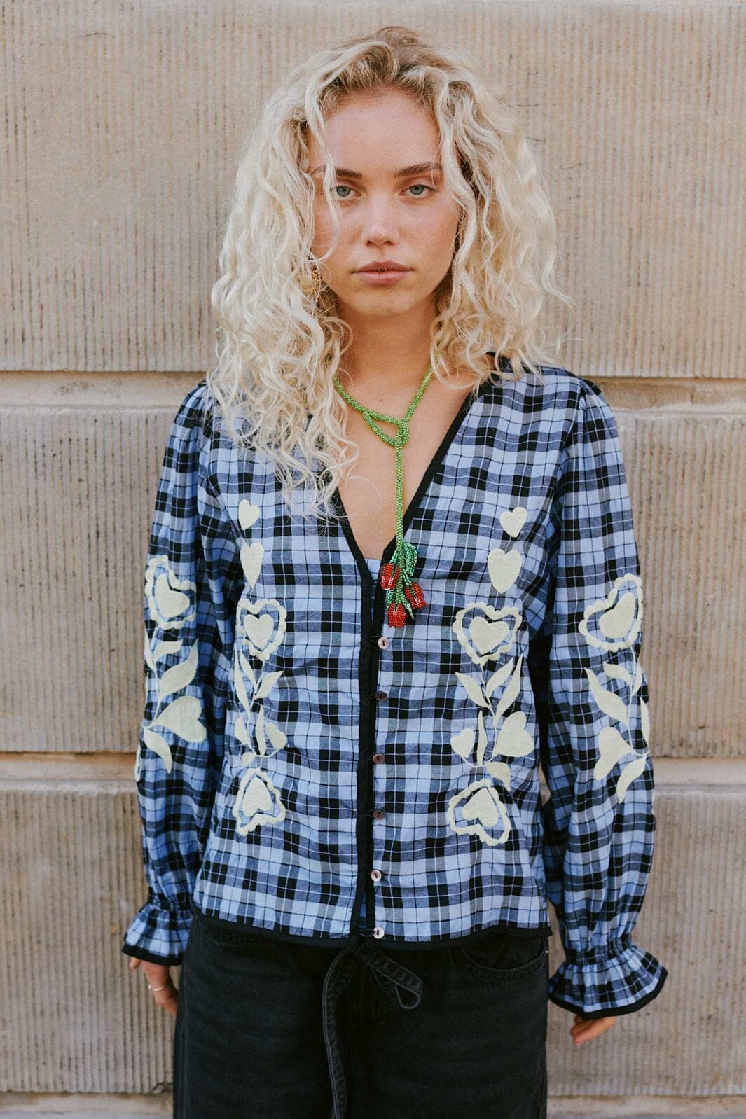 Sissel Edelbo - Fran Top SE 1693 - Blue Checks