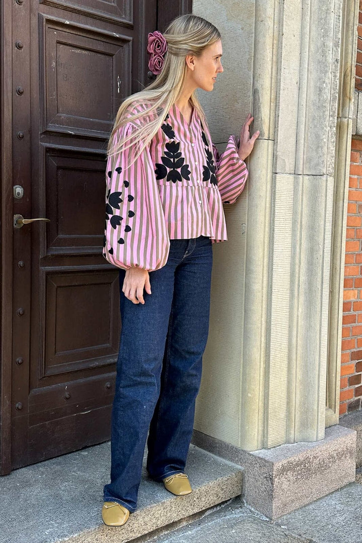 Sissel Edelbo - Rikke Top SE 1707 - Pink Stripes