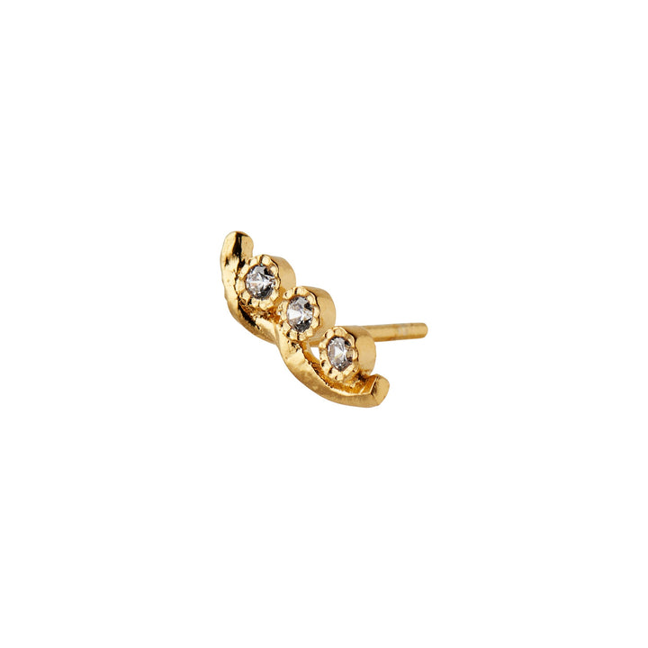 Stine A - Flow Earring With Three Stones - Single - 1335-02-S Øreringe