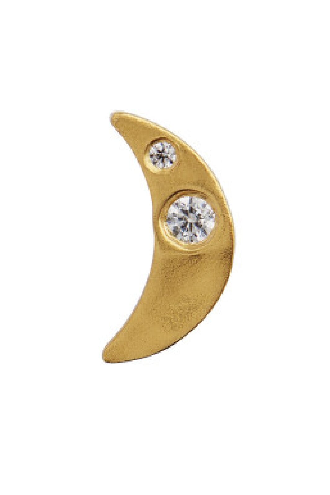 Stine A - Petit Bella Moon Earring Gold - 1281-02-S Øreringe