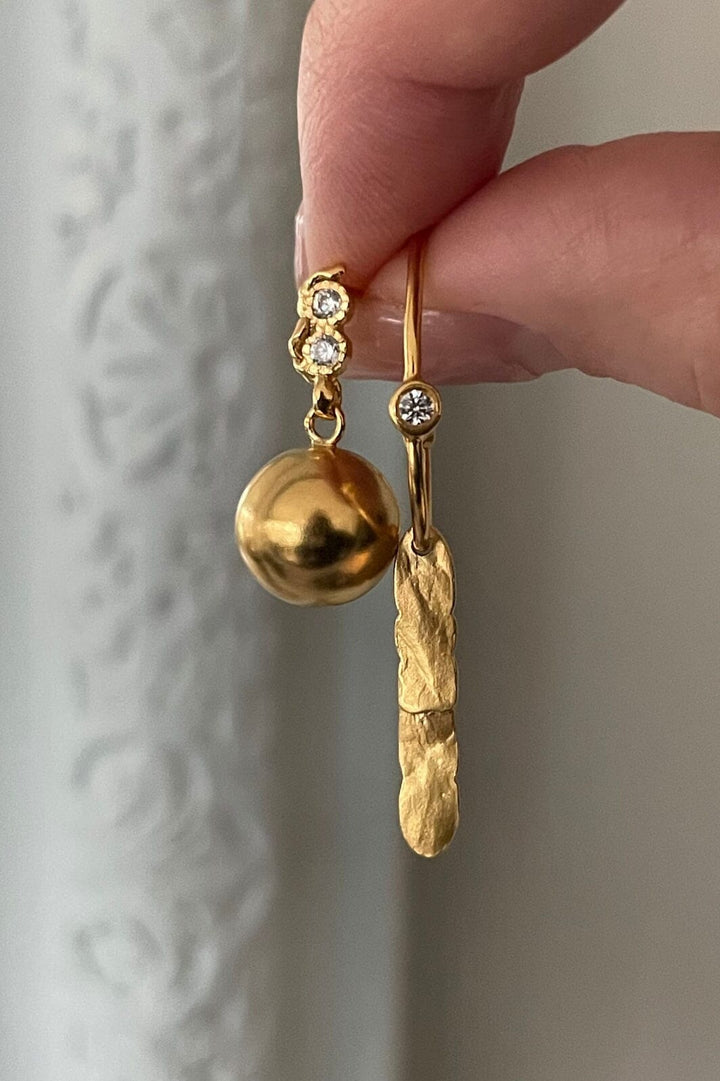 Stine A - Twin Flow & Disco Ball Earring - Single - 1334-02-S Øreringe