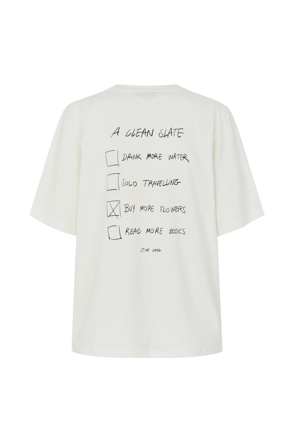 Stine Goya - 2243 Light Jersey, Short Sleeve T-shirtsg-ps26-t009-2243p - Petunia Bouquet, A Clean Slate T-shirts