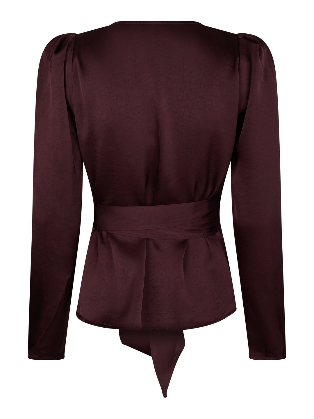 Valentin Studio - Josie Blouse Heavy Satin - Burgundy Bluser
