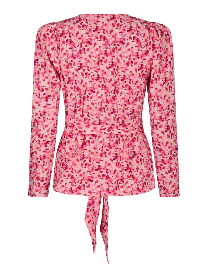 Valentin Studio - Josie Ink Dots Blouse 165457 - Pink 170 Bluser