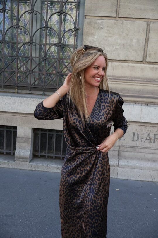 Valentin Studio - Star long dress - leopard