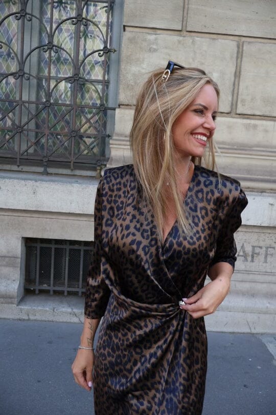 Valentin Studio - Star long dress - leopard