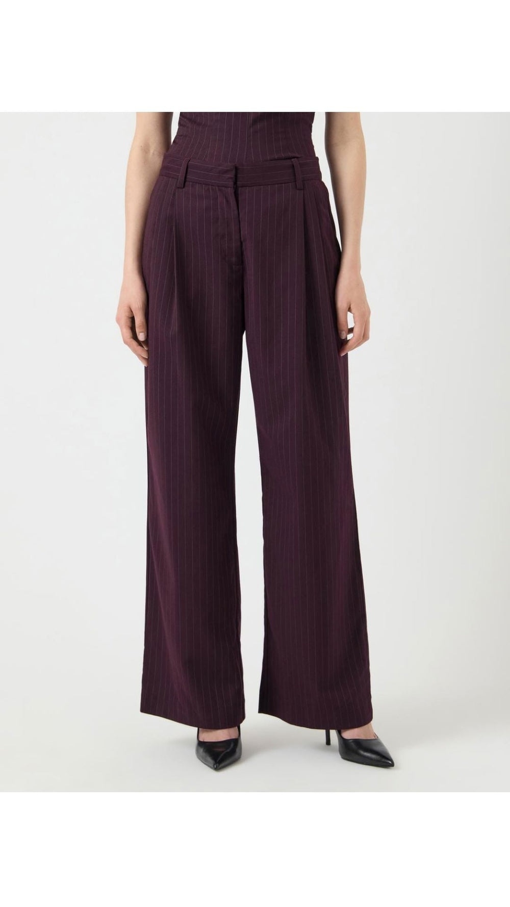 Y.A.S - Yasburla Hmw Pant - 4894410 Port Royale W. Pinstripe Bukser