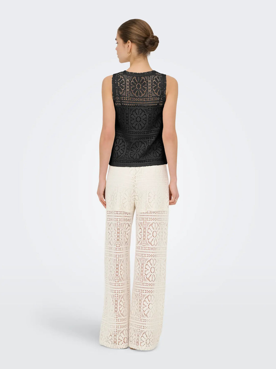 Only - Onllian Lace Tank Top - 5044905 Black