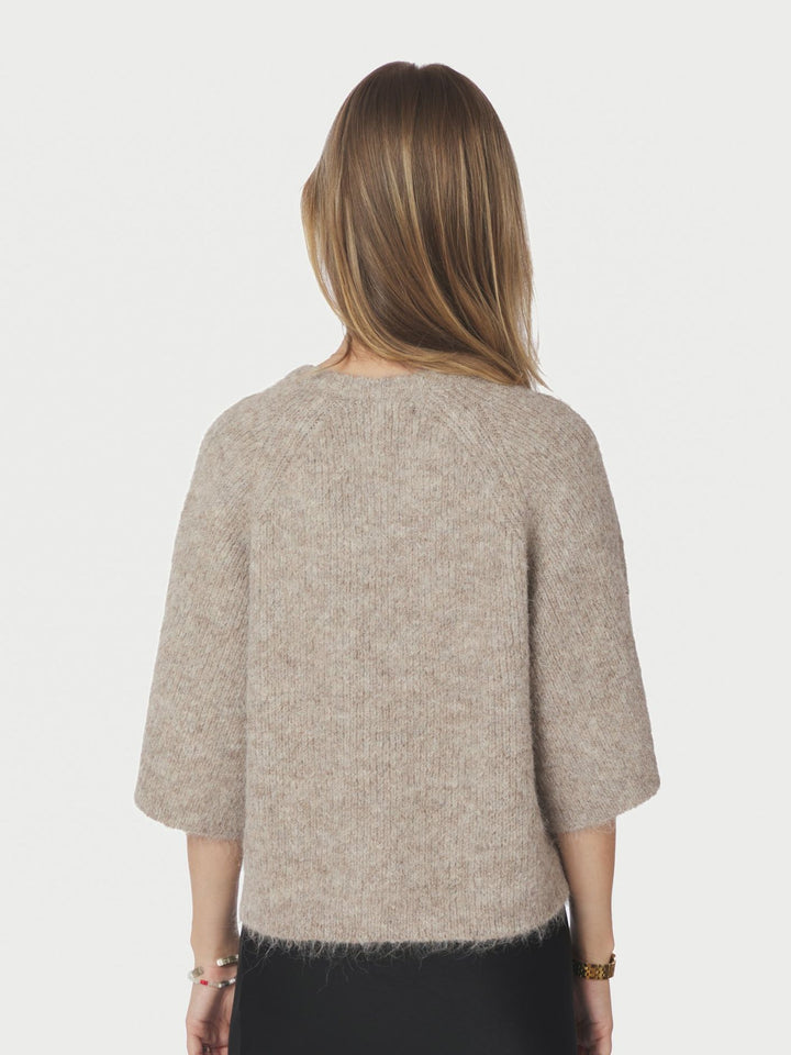 Neo Noir - Amaya Fluffy Knit Cardigan 167529 - 976 - Beige Melange