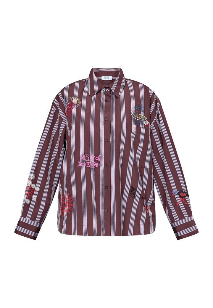 Love & Divine - Love1555-1 20019 - 830 - Brown Stripes Emb.