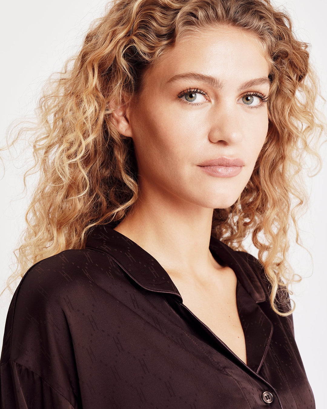 Hype The Detail - Satin Pyjamas 800-43 - 8989 - Brun