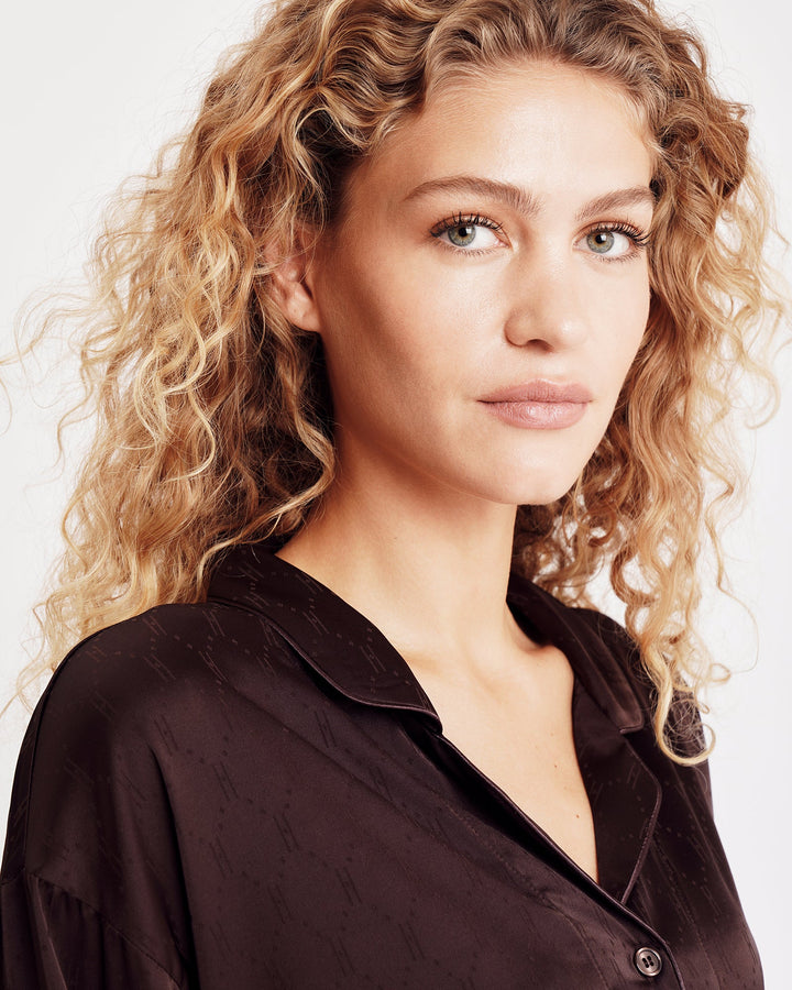Hype The Detail - Satin Pyjamas 800-43 - 8989 - Brun