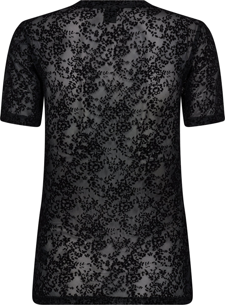 Hype The Detail - Lace Tee, Slim 852-2 - 9 - Black
