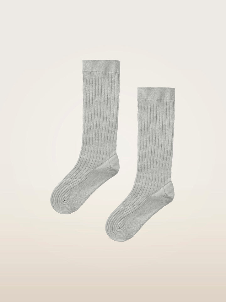 Wolford - Shimmer Rib Knee-highs34427 - 8283 Buttercream/silver