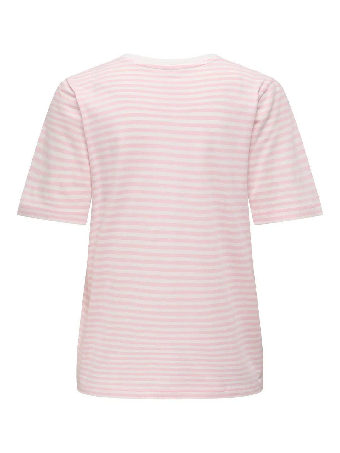 Only - Onlhappy Life S/S Emb Top - 5030048 Cloud Dancer Romance Rose + Cherry