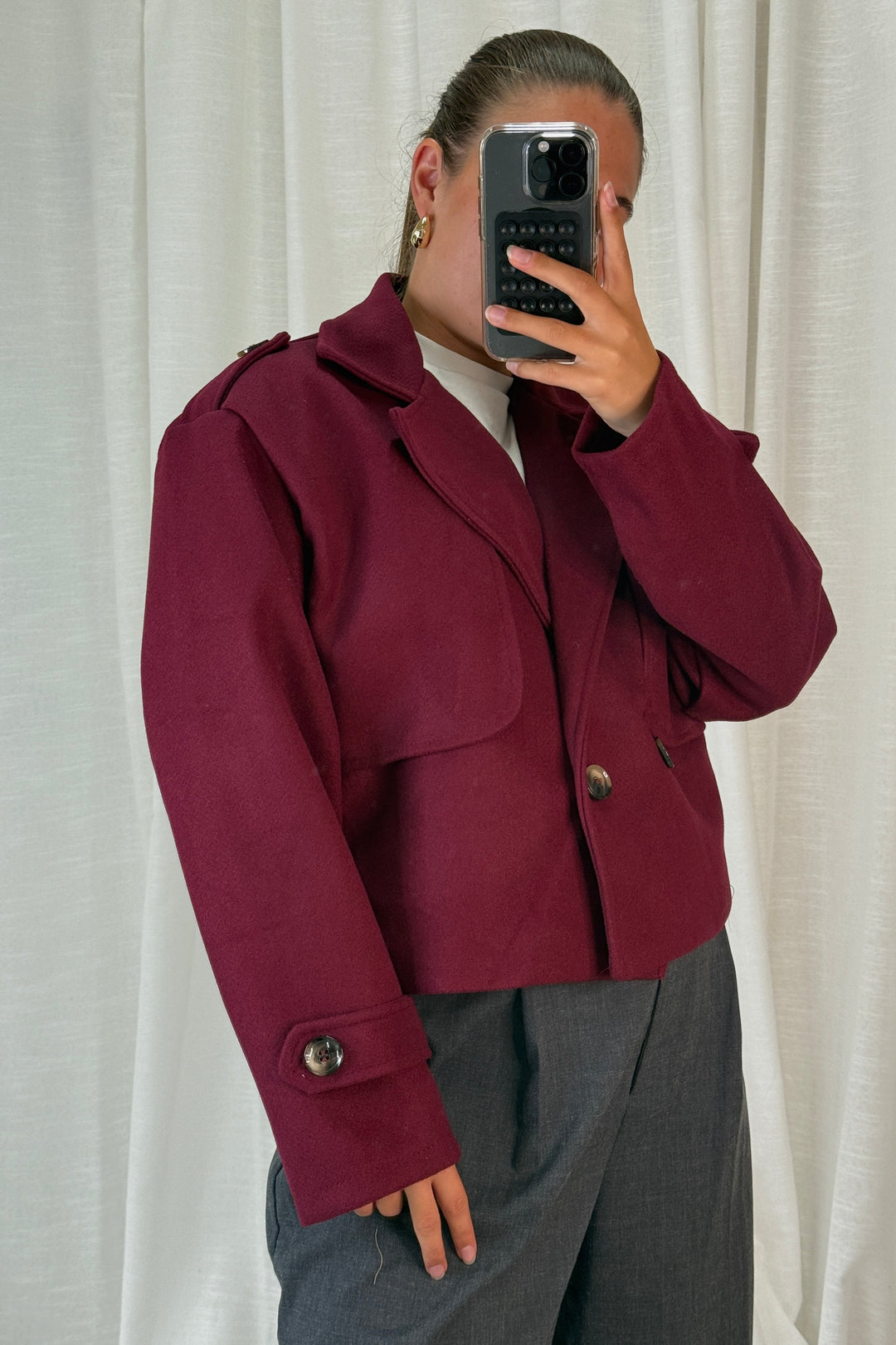 A-bee - Naomi Jacket - Burgundy