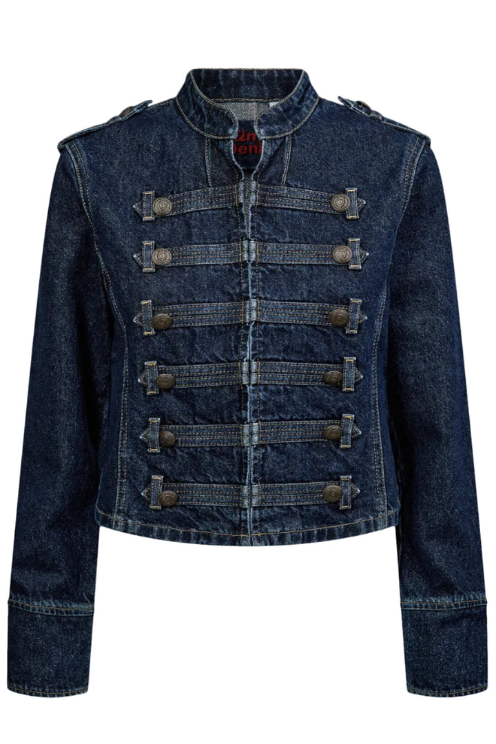 NüMph - Nubillie Fitted Denim Jacket  708391 - Dark Blue Denim
