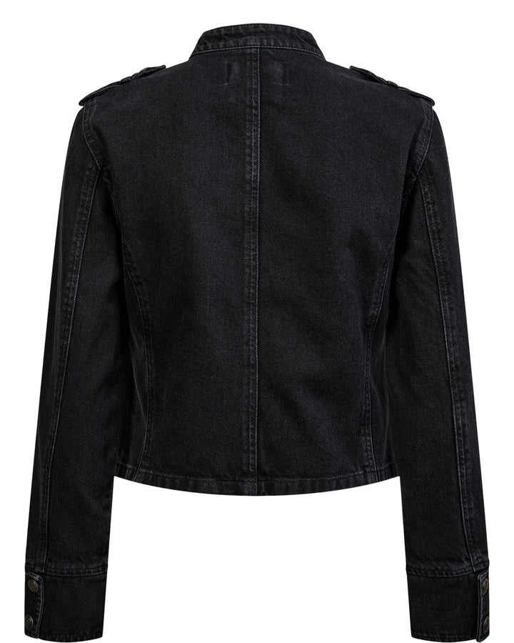 NüMph - Nubillie Fitted Denim Jacket  708391 - Black Denim