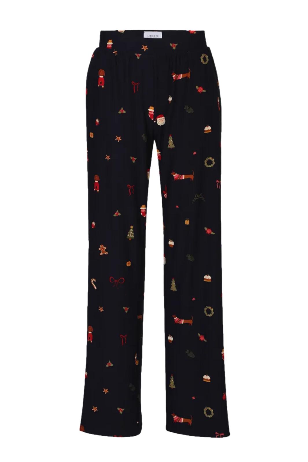 Liberte - Alma-Wide Pants 9564 - Dog Navy