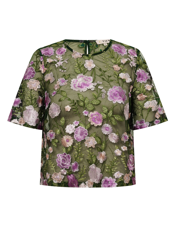 A-View - Fuschia Blouse AV4881 - 858 - Dark Green
