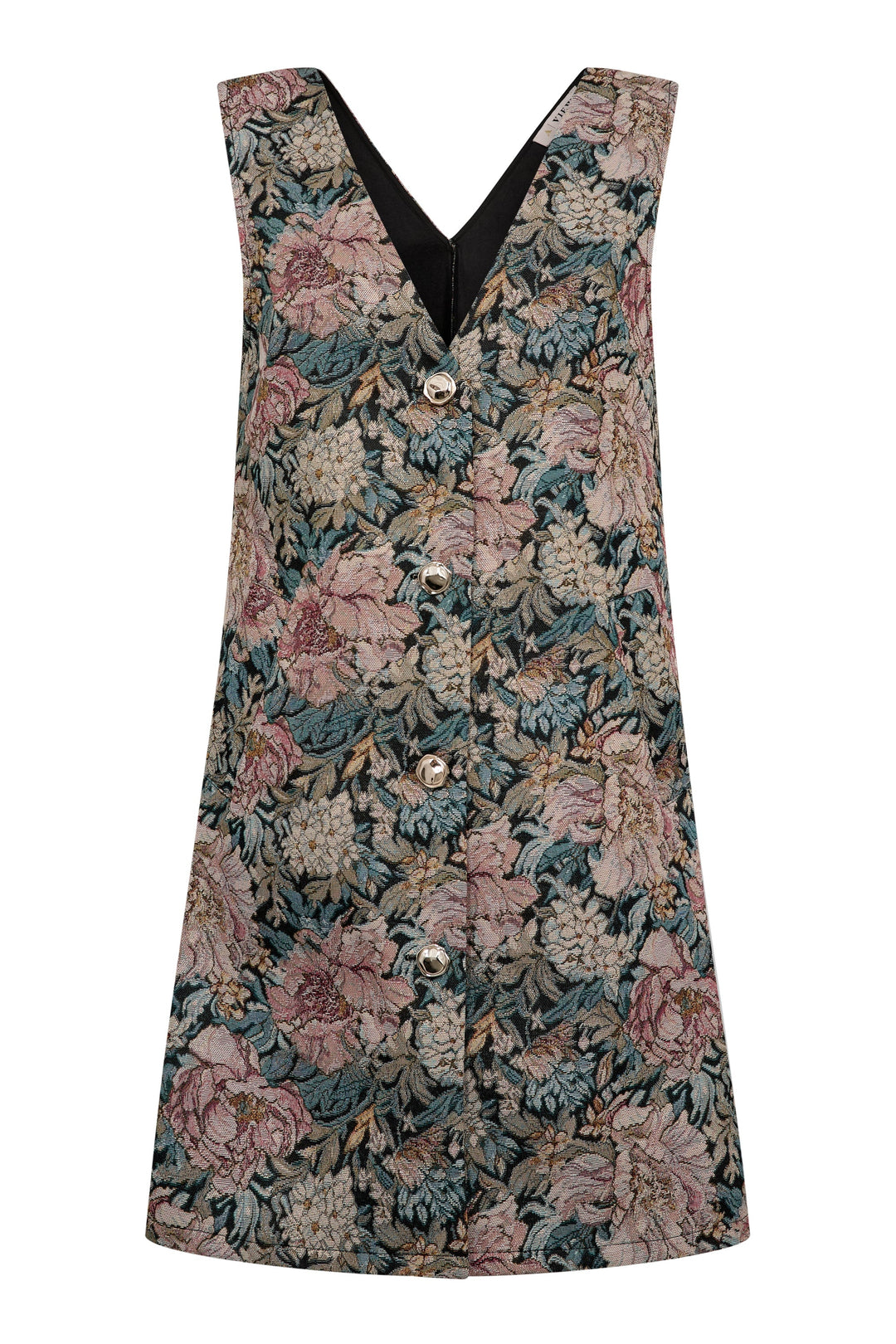 A-View - Brocade Dress AV9407 - 311 - Sand/Black