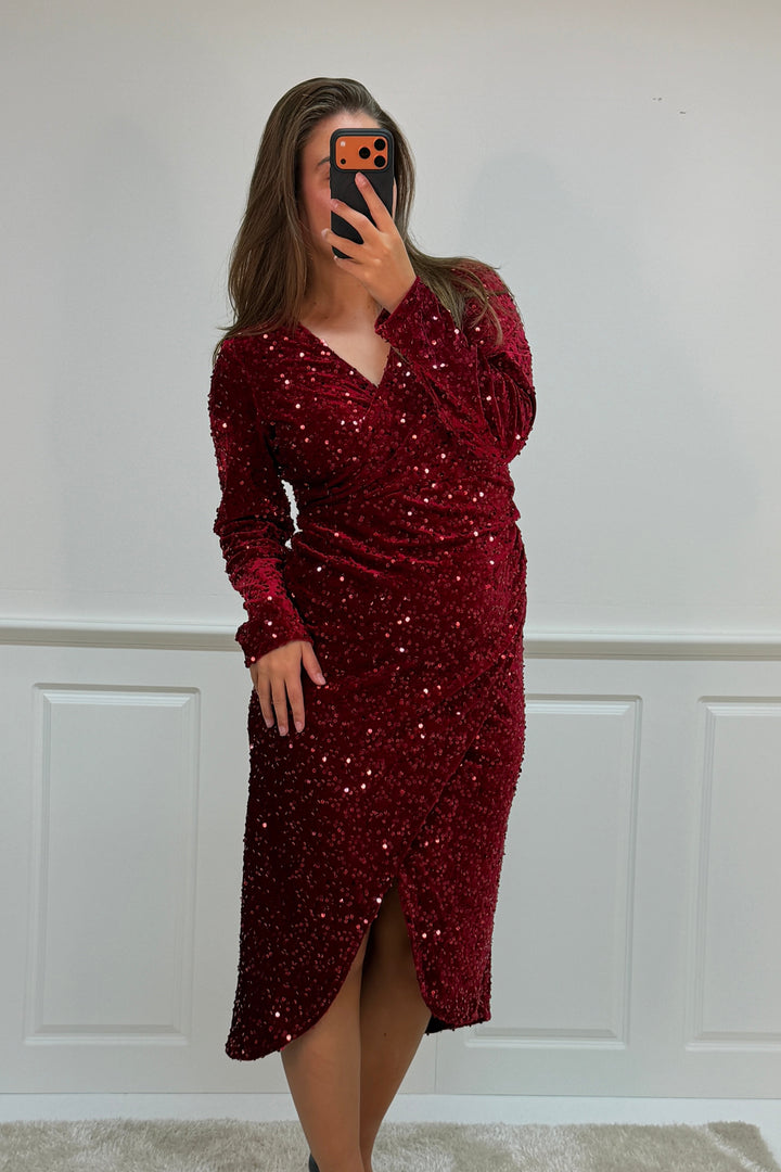 A-bee - Julittadress - Burgundy