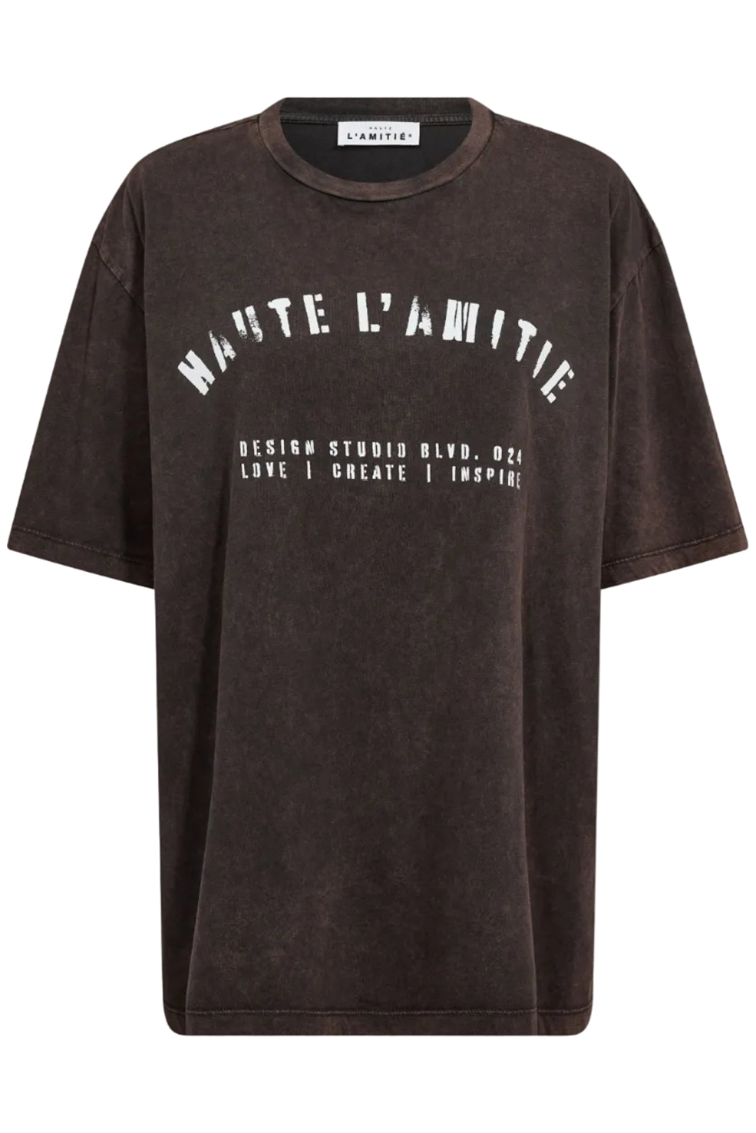 Haute L'Amitié - Noma Acid Curve Studio Tee HL10607 - Mocca Acid Wash