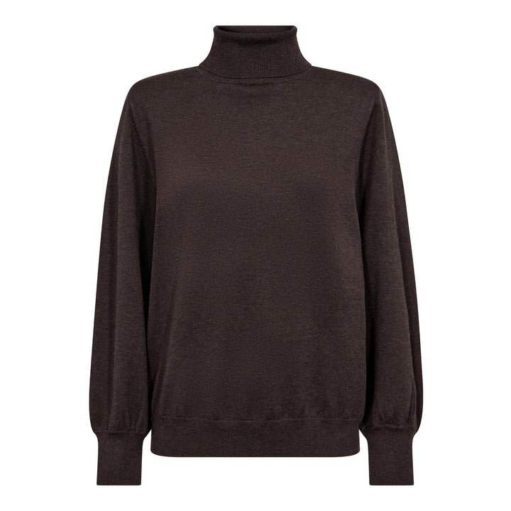 Co´Couture - Corycc Padded Roll-Neck Knit 500213 - 20003 - Dark Brown