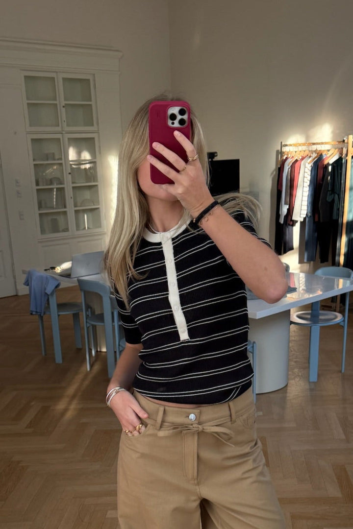 Modström - Pacificomd Ss Polo 58601 - 12037 - Black Stripe