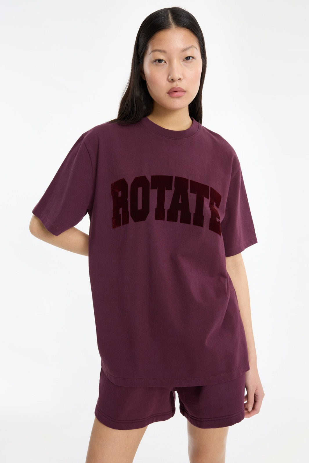 Rotate - Jersey Oversized T-shirt 1163602694 - 2694 Winetasting