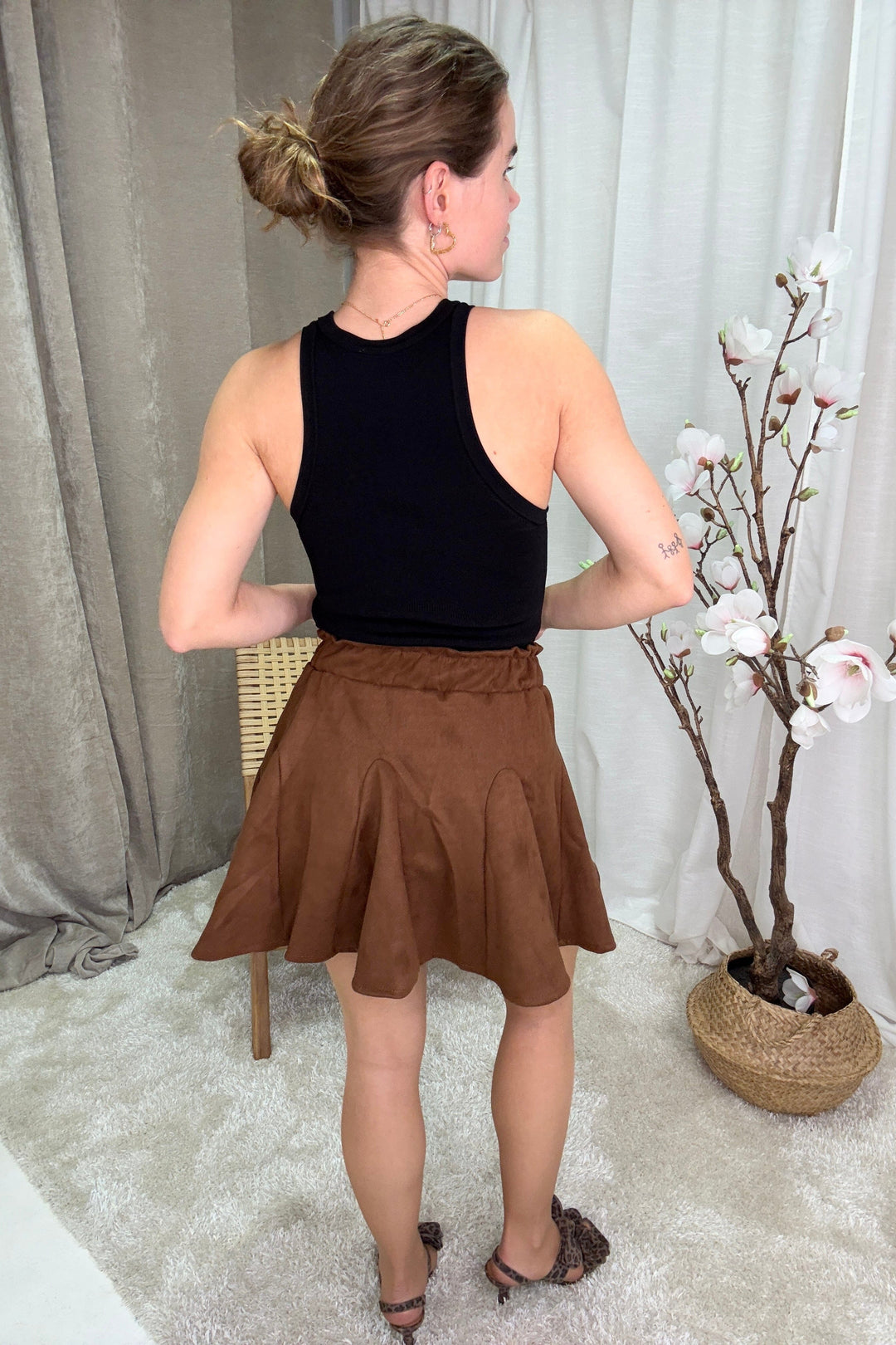 A-bee - Astrid Skirt A - Dark Brown Nederdele 