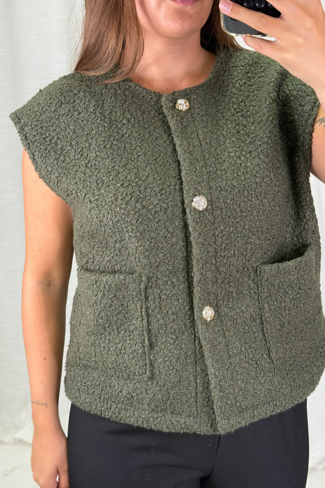 A-bee - Aurora Vest - Khaki Veste 