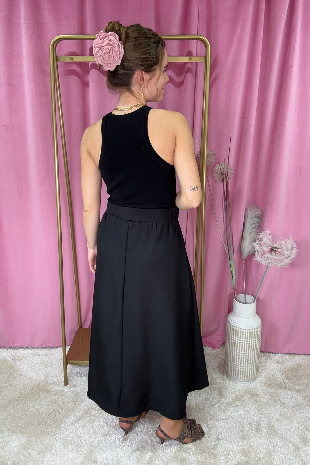 A-bee - Berta Skirt - Black Nederdele 