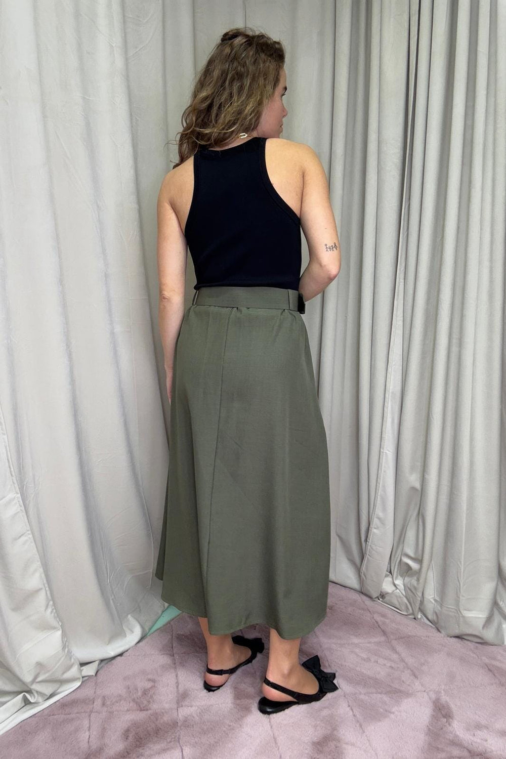 A-bee - Berta Skirt - Khaki Nederdele 