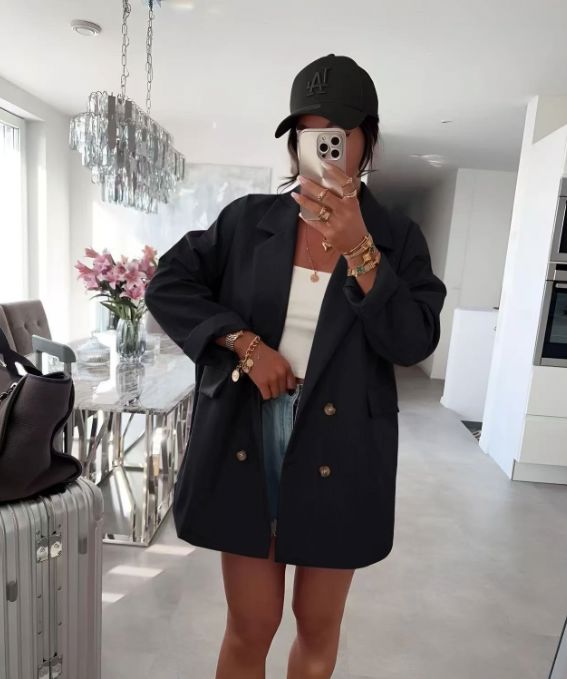 A-bee - Daphne Blazer - Black Blazere 