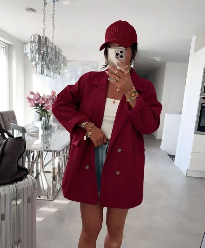 A-bee - Daphne Blazer - Burgundy Blazere 